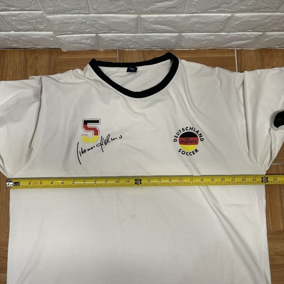 Thomas Helmar Signature Printed Germany Football Soccer Cotton Tshirt Men XL EUC - Picture 7 of 10